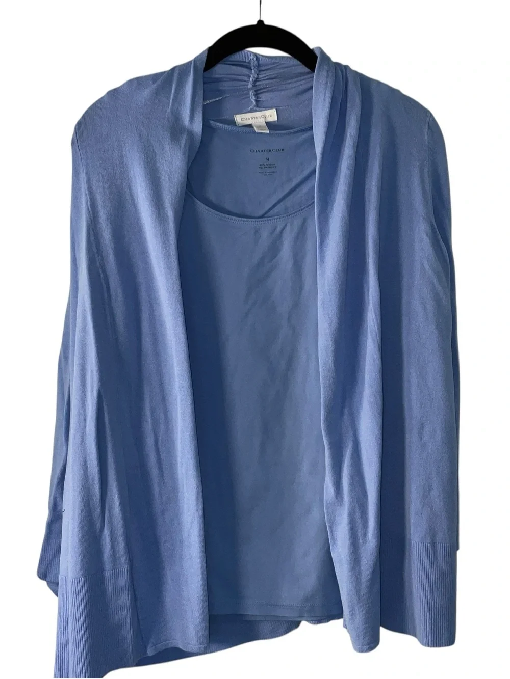 Charter Club Light Blue Tank and Cardigan Layer Set